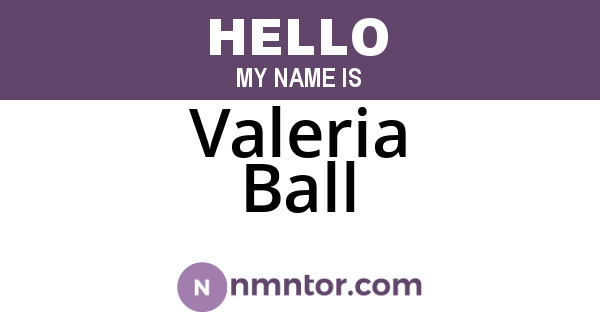 Valeria Ball