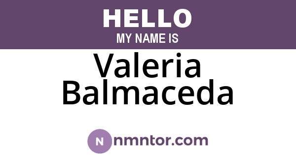 Valeria Balmaceda