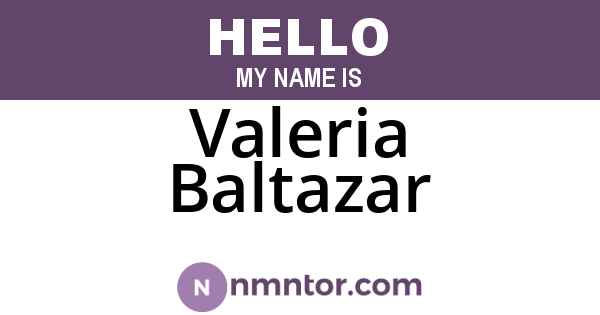 Valeria Baltazar