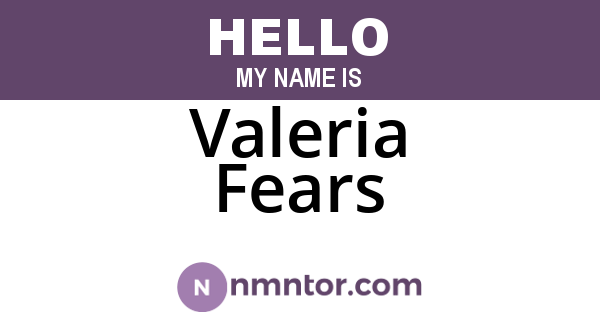 Valeria Fears
