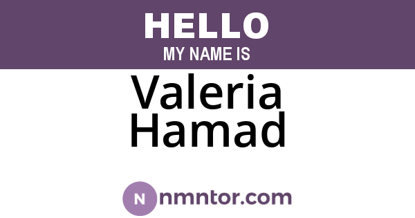 Valeria Hamad