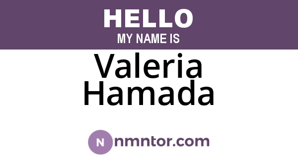 Valeria Hamada