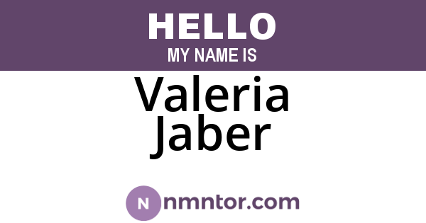 Valeria Jaber