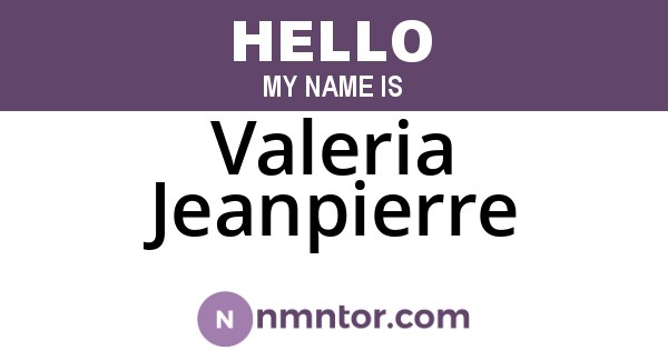 Valeria Jeanpierre