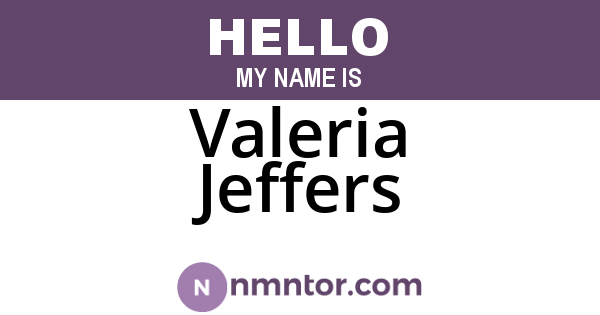Valeria Jeffers