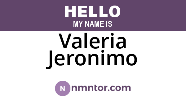 Valeria Jeronimo