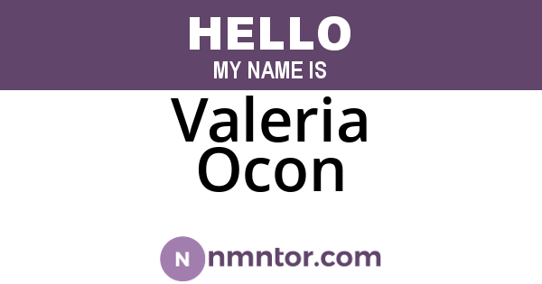 Valeria Ocon