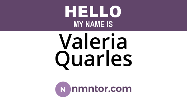 Valeria Quarles