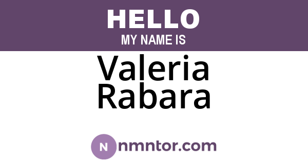 Valeria Rabara