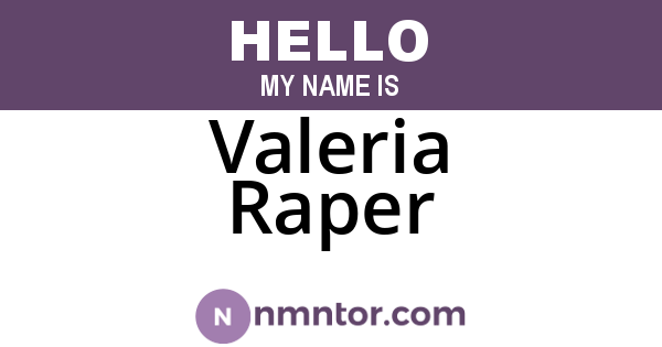 Valeria Raper