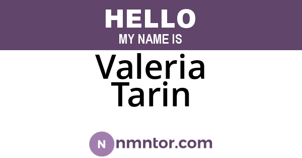 Valeria Tarin
