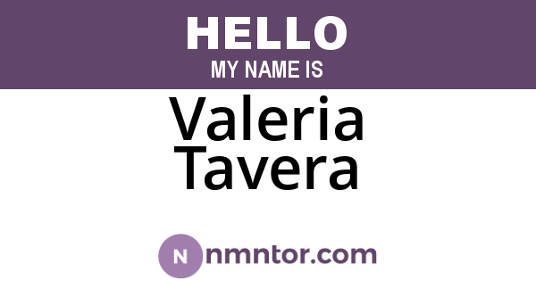 Valeria Tavera