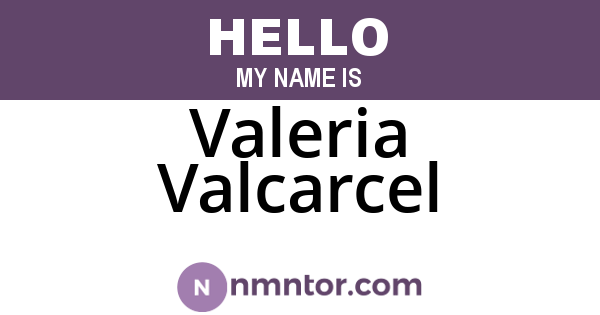 Valeria Valcarcel