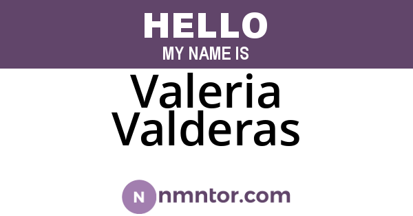 Valeria Valderas