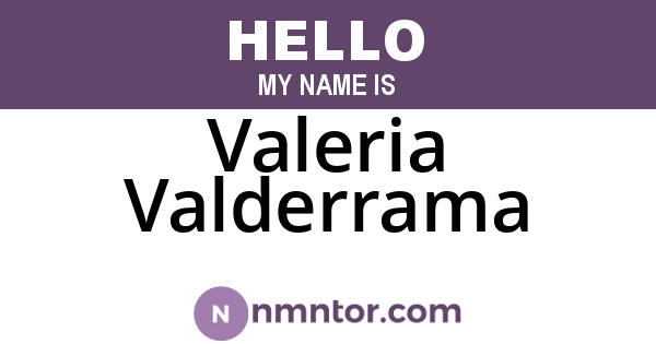 Valeria Valderrama