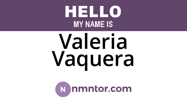 Valeria Vaquera