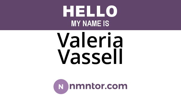Valeria Vassell
