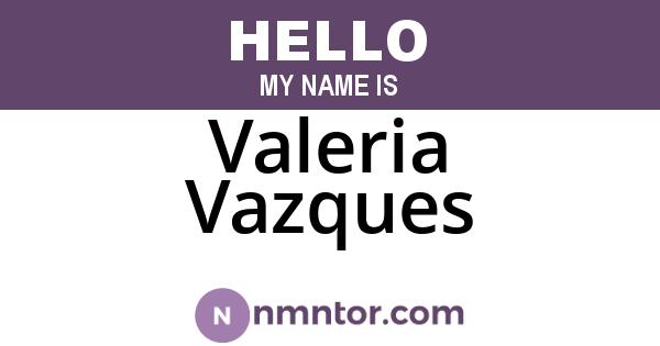 Valeria Vazques