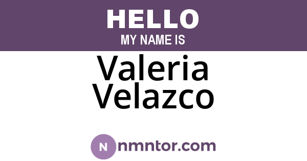 Valeria Velazco