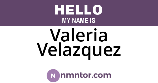 Valeria Velazquez