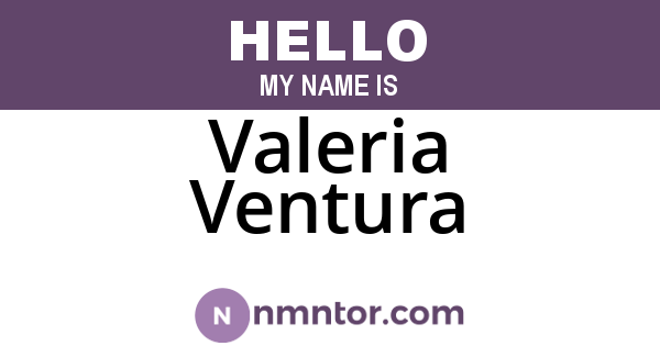 Valeria Ventura