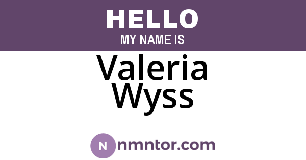 Valeria Wyss