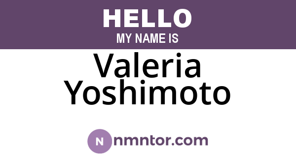 Valeria Yoshimoto