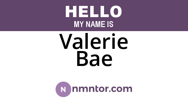 Valerie Bae
