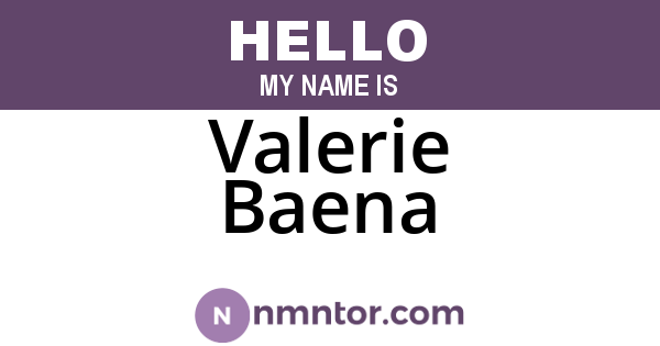 Valerie Baena