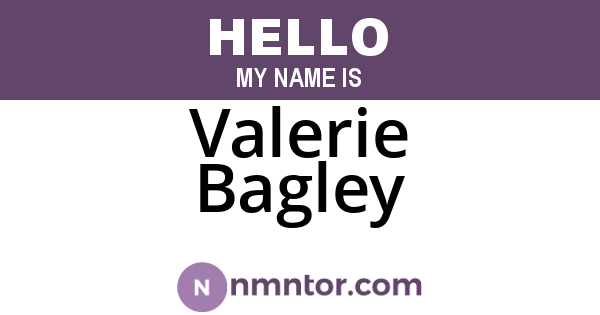 Valerie Bagley