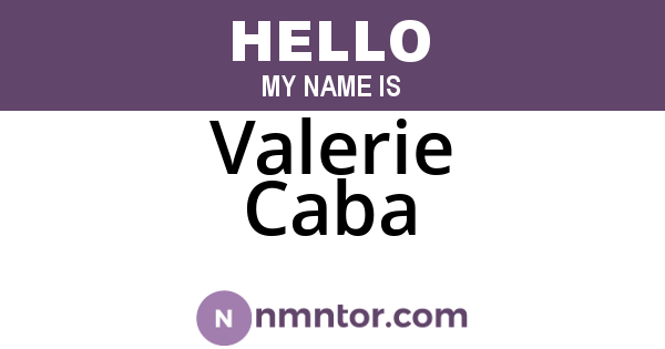 Valerie Caba