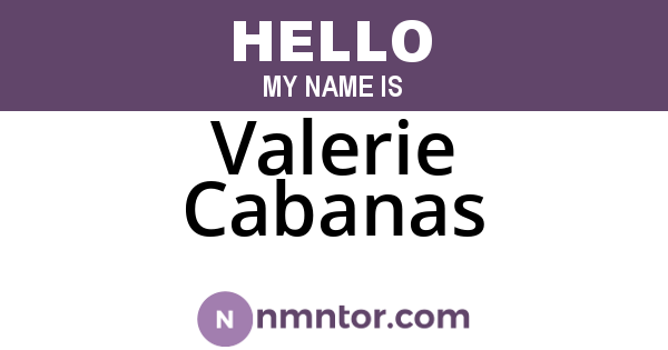 Valerie Cabanas