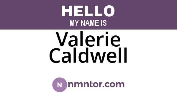Valerie Caldwell
