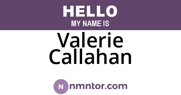 Valerie Callahan