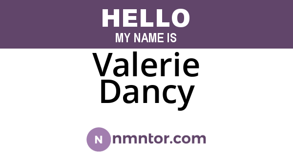 Valerie Dancy