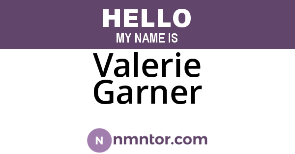 Valerie Garner