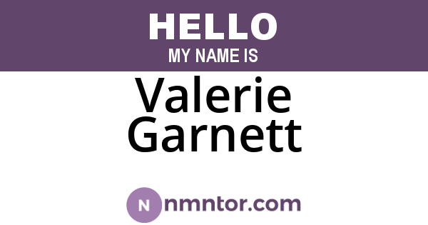 Valerie Garnett