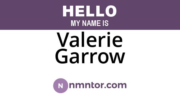 Valerie Garrow