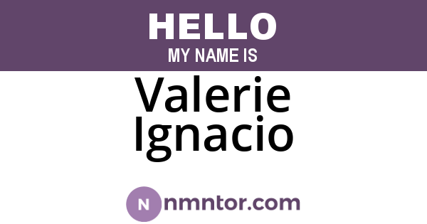 Valerie Ignacio