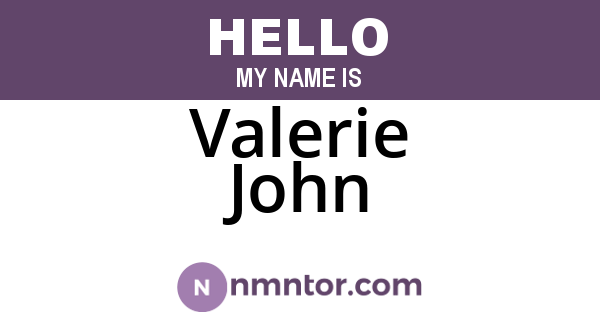 Valerie John