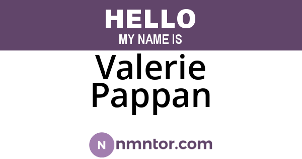 Valerie Pappan