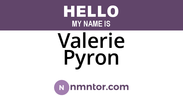 Valerie Pyron