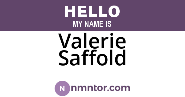 Valerie Saffold