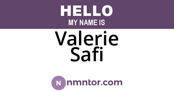 Valerie Safi
