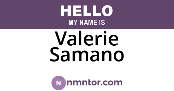 Valerie Samano