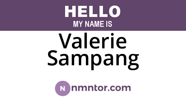 Valerie Sampang