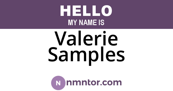 Valerie Samples