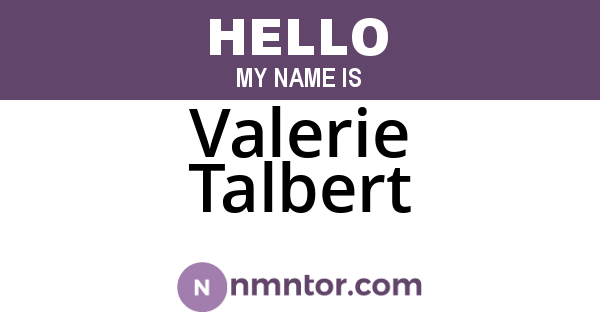 Valerie Talbert