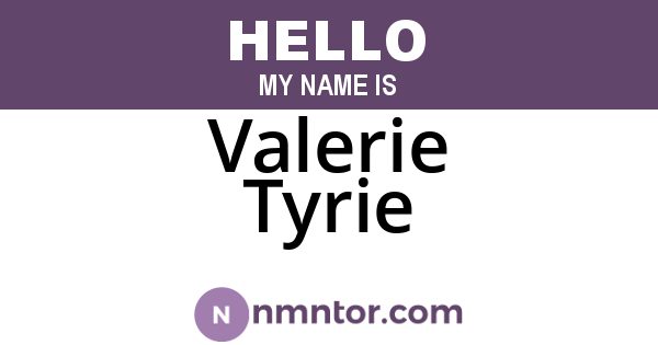 Valerie Tyrie
