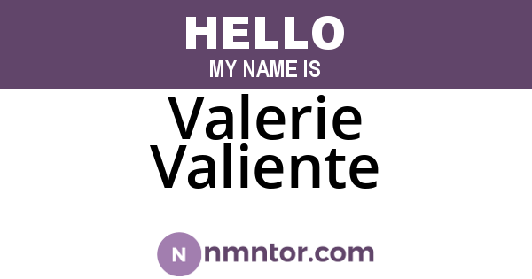 Valerie Valiente